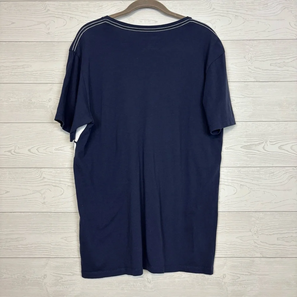 True Religion Navy Blue Logo Short Sleeve T-Shirt Size Large